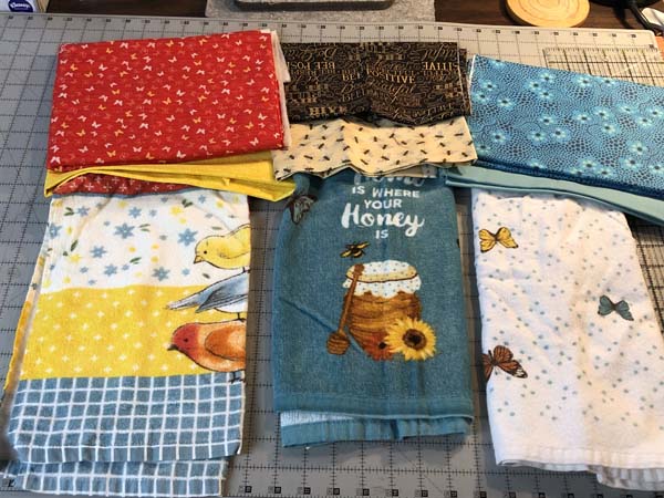 Hanging Towels with Matching Fabrics