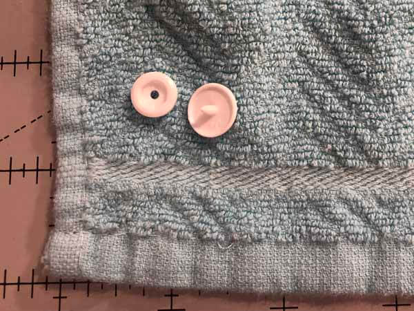 Hanging Towels with Snaps - Left Side Snap Parts