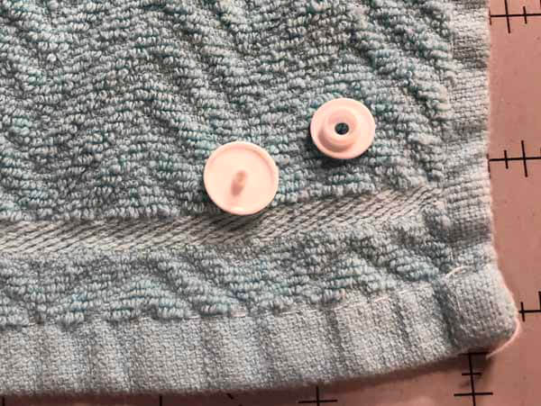 Hanging Towels with Snaps - Right Side Snap Parts