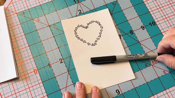 Heart Balloon Card 8 Trace Outside Hearts