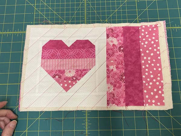 Heart Mug Rug 29 Quilted