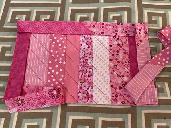 Heart Mug Rug 34 Binding Ends