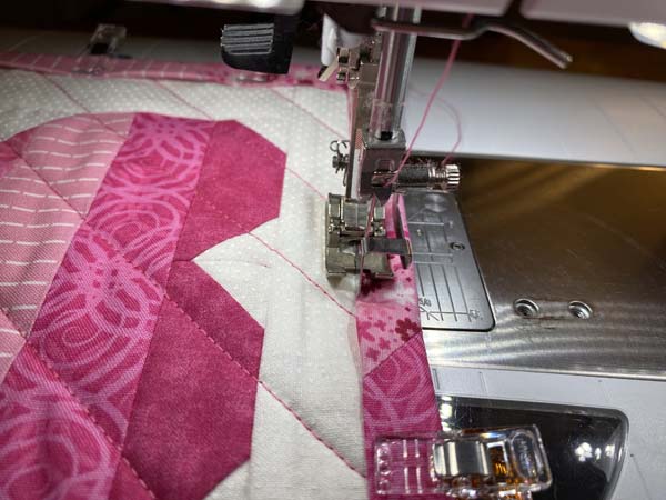 Heart Mug Rug 39 Sew Binding To Front