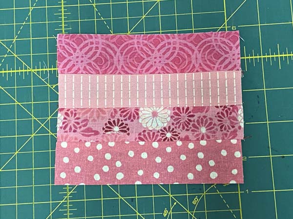 Heart Mug Rug 4 Front Sewn Strips