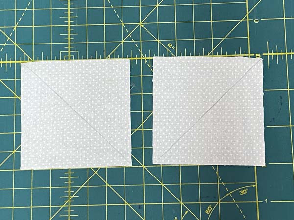 Heart Mug Rug 6 Sqares Marked