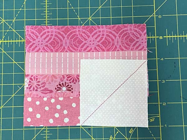 Heart Mug Rug 8 Sewn Corner