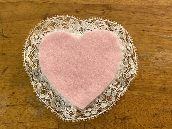 Heart Ornament Plastic Canvas 14 Glue Felt to Back