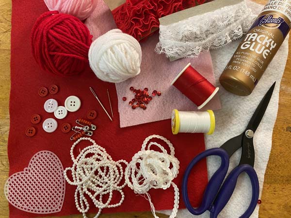 Heart Ornament Plastic Canvas Supplies