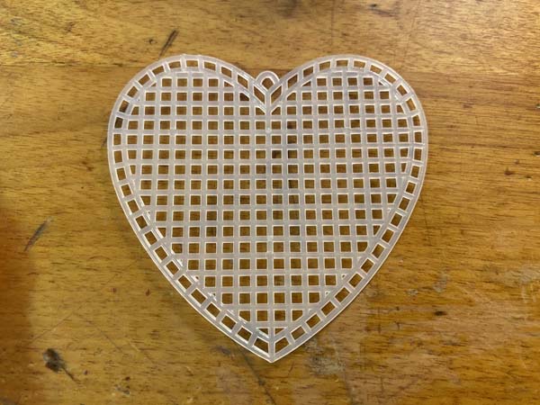 Heart Ornament Plastic Canvas