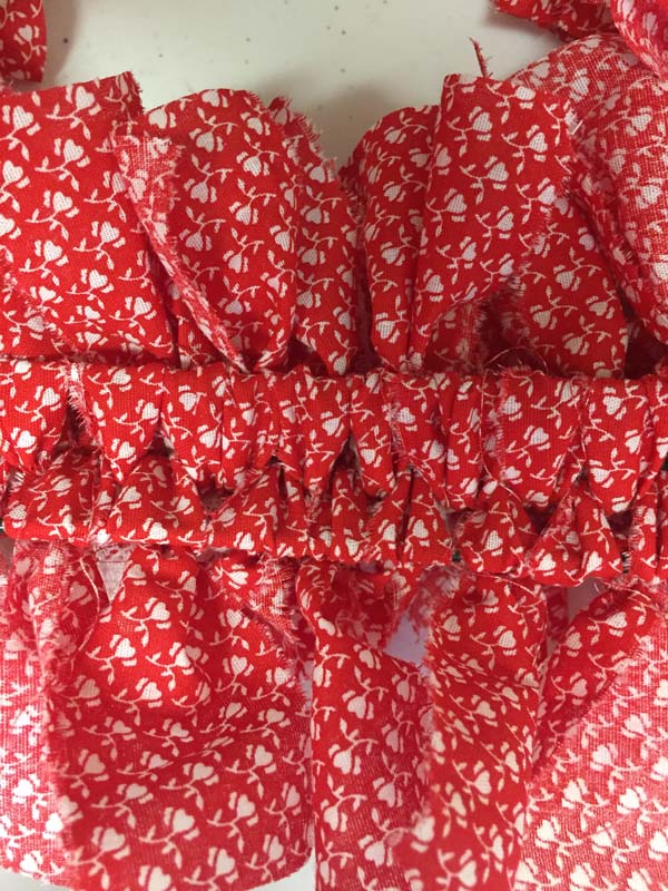 Heart Rag Wreath Back Closeup