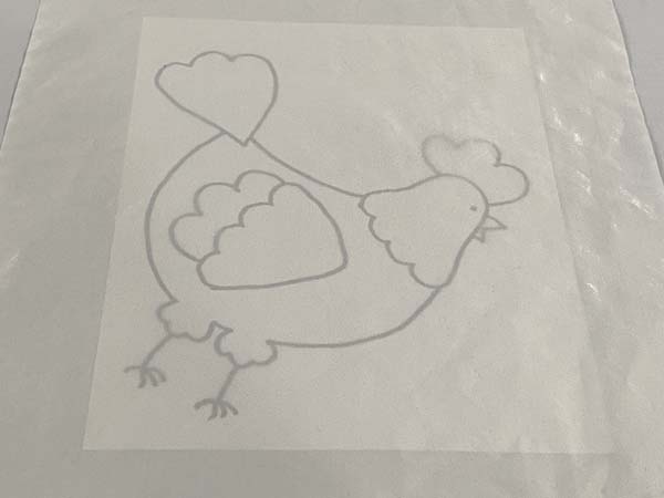 Hens and Chicks 4 Pattern Shows Through Pressing Sheet