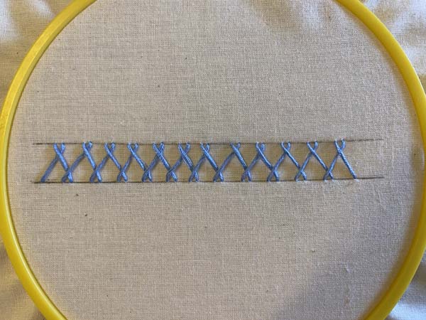 Herringbone Stitch Linen 10