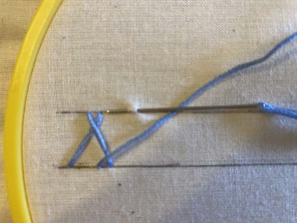 Herringbone Stitch Linen 8