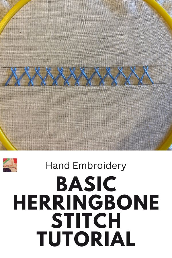 Herringbone Stitch Linen pin