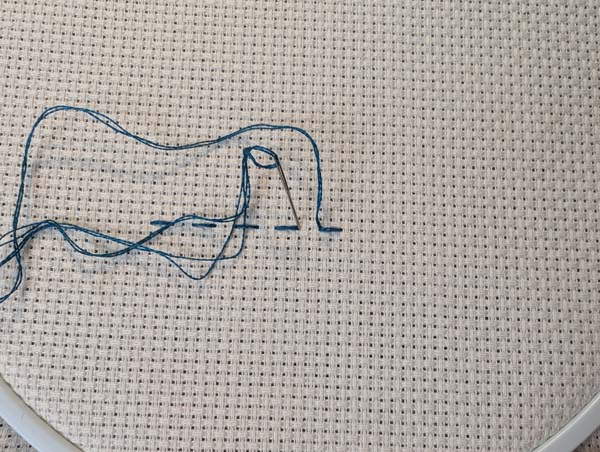 Holbein Stitch fill in gap