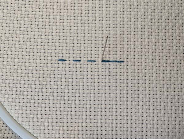 Holbein Stitch Needle Up