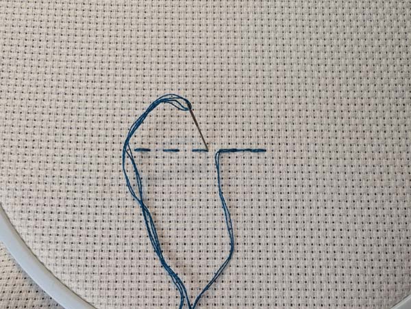 Holbein Stitch Needle Down