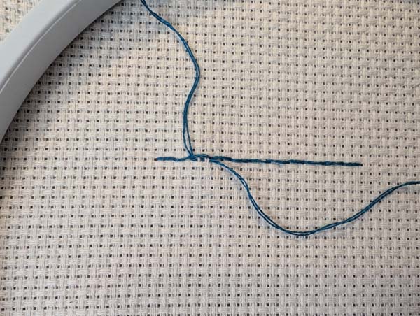 Holbein Stitch Gap On Back Filled