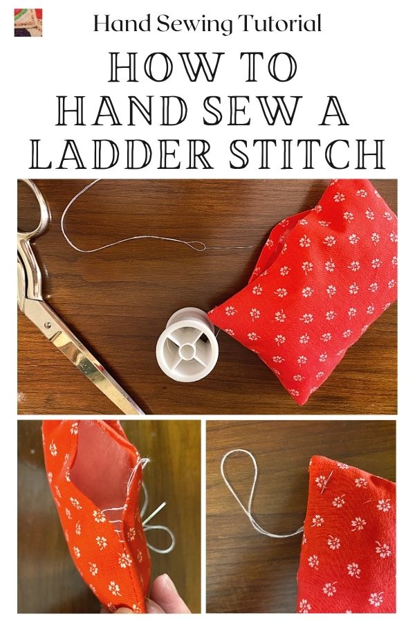 How to Hand Sew a Ladder Stitch - pin 1