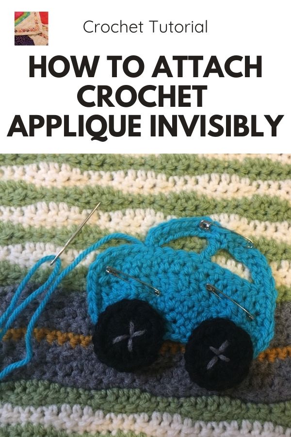How to Attach Crochet Applique Invisibly - pin