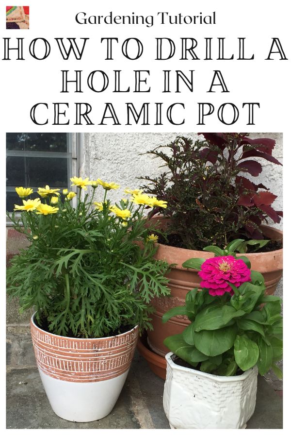 How to Drill a Drainage Hole in a Ceramic Pot - pin