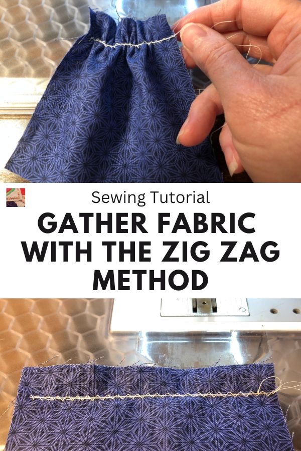 How to Gather Fabric with the Zig-Zag method - pin