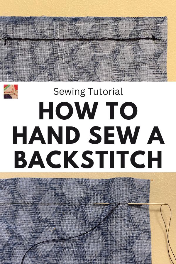 How to Hand Sew a Backstitch - pin