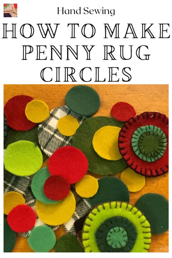 Make Penny Rug Circles Tutorial - pin
