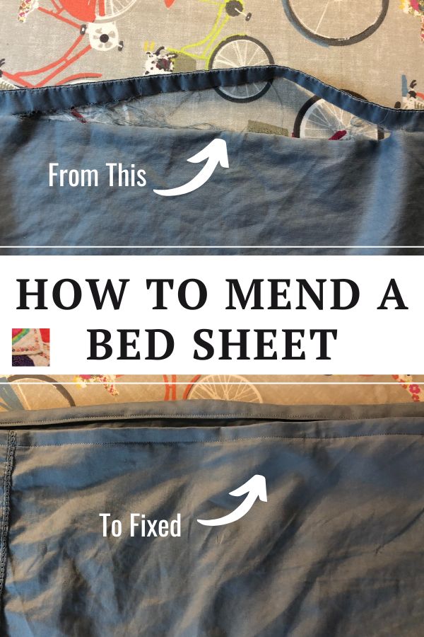How to Mend a Bed Sheet - pin