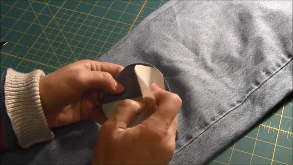 How to Patch Holes In Jeans 9 peel off paper backing