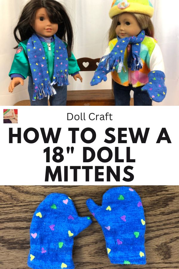 How to Sew a 18in Doll Mittens Pin