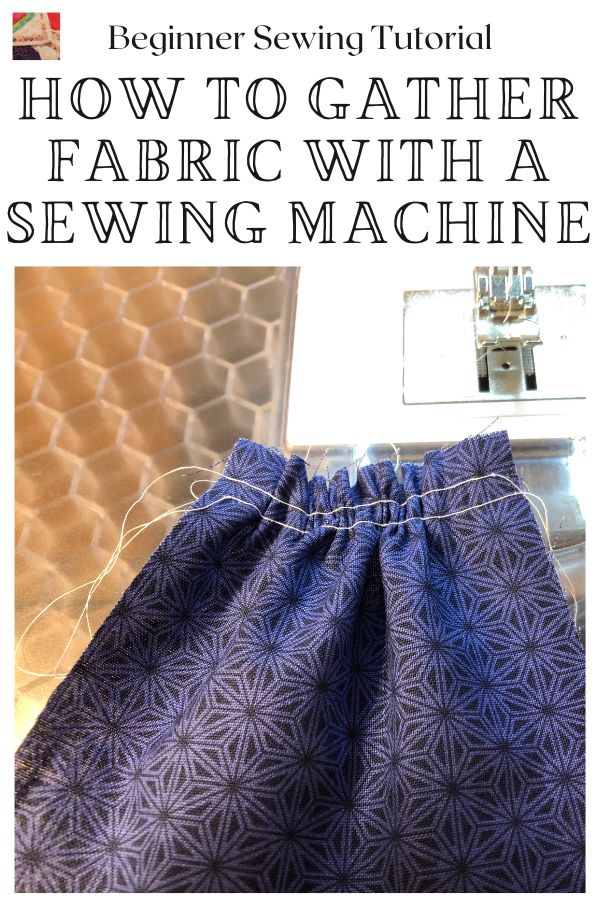 Gather Fabric with Sewing Machine - pin