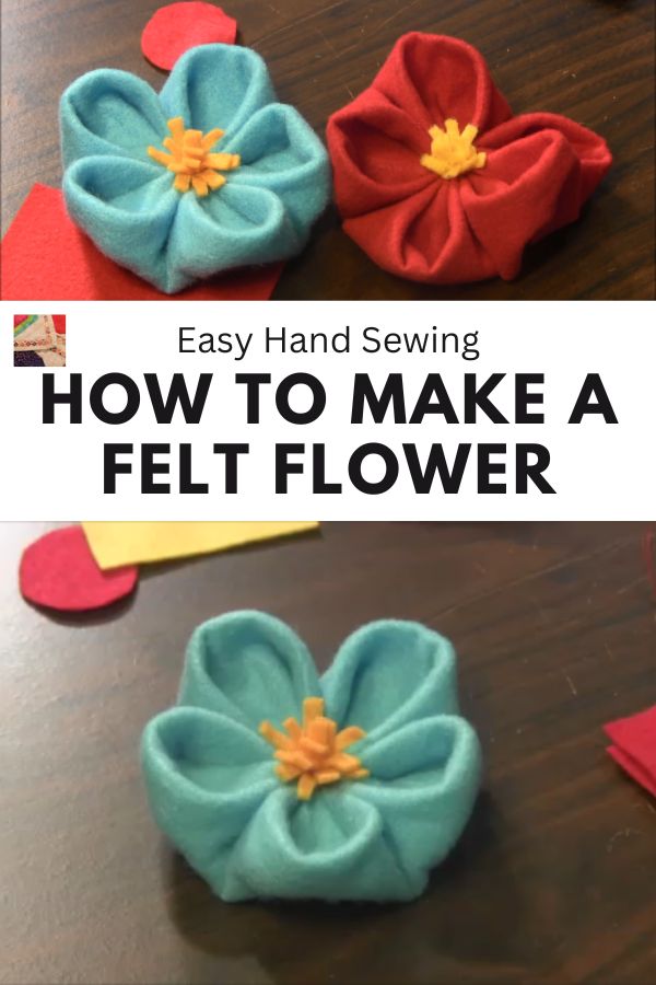 Easy Felt Flower Tutorial - pin