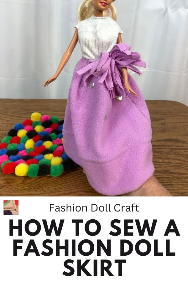 How to sew a Fashion Doll Skirt Pin