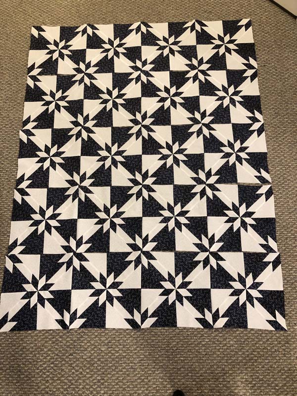 Hunters Star Quilt Blocks Laid Out