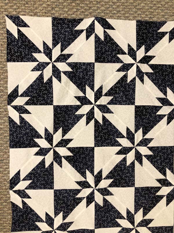 Hunters Star Quilt Closeup Of Top