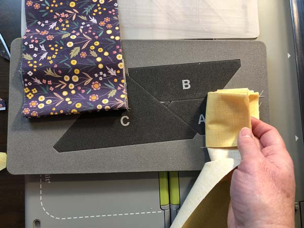 Hunters Star Table Runner 3 Showing Fabric Covering Die