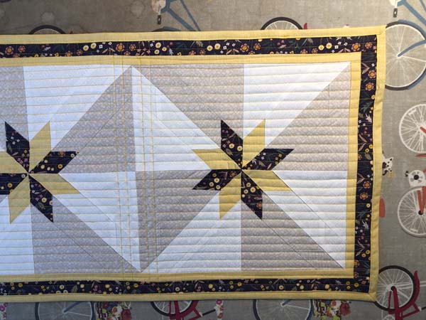 Hunters Star Table Runner 35 Binding Complete