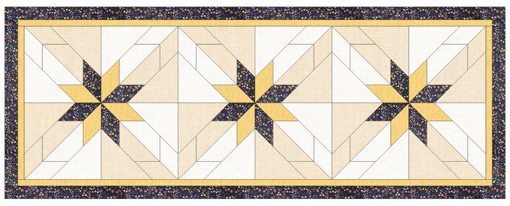 Hunters Star Table Runner Four Color Hunters Star