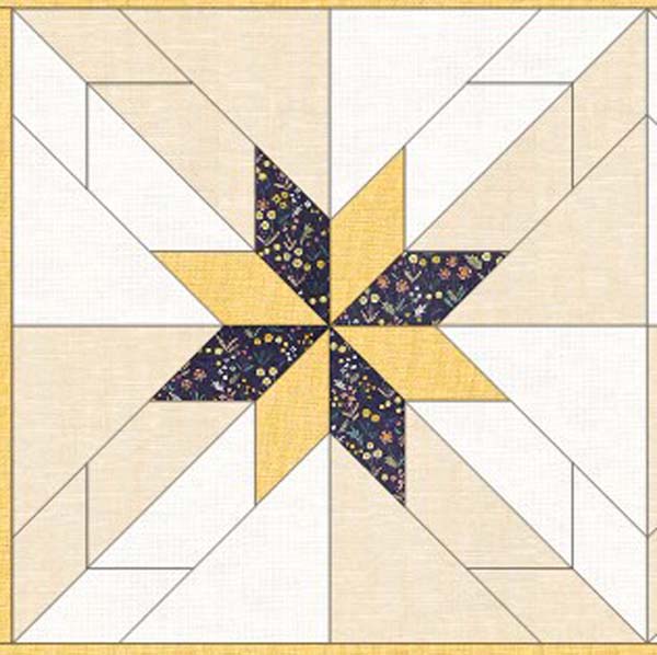 Hunters Star Table Runner Light and Dark Fabrics