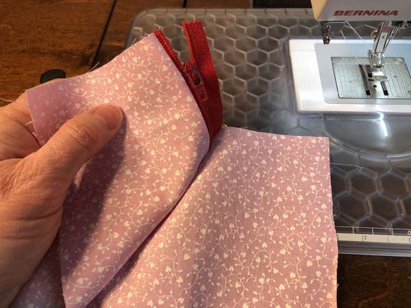 Install a Zipper 14 Place Fabrics together