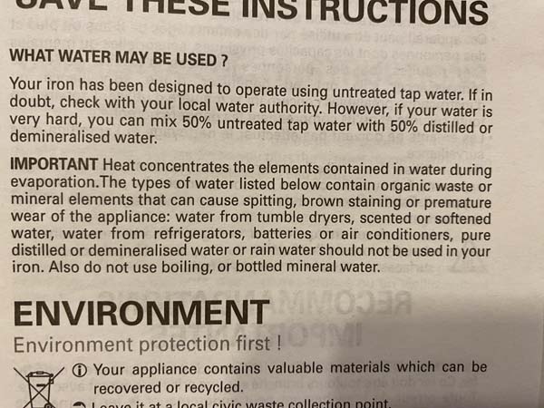 Iron Quick Tip Iron Manual