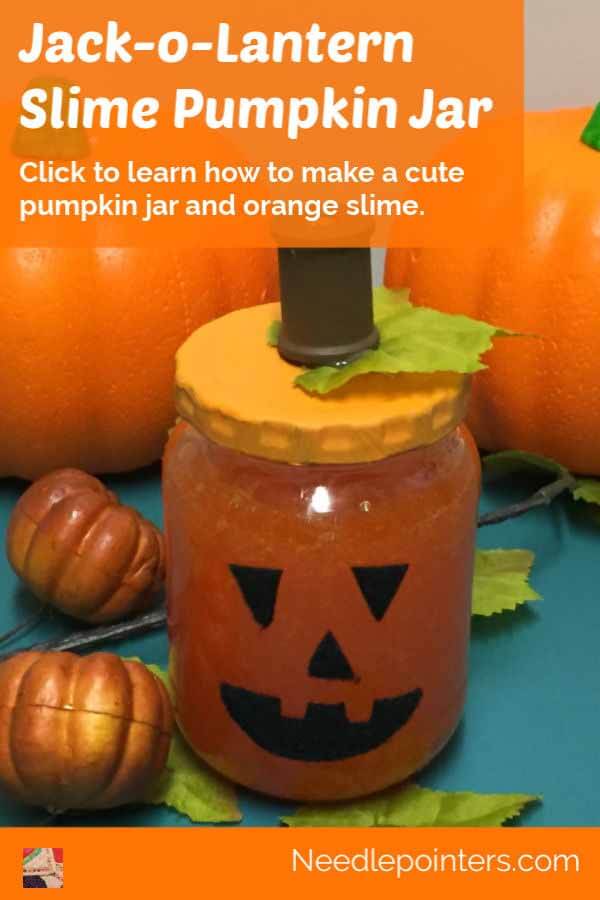 Jack-o-Lantern Slime Pumpkin Jar - pin