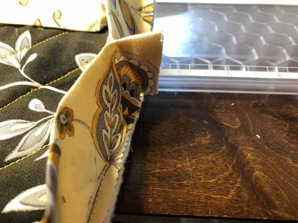 Jelly Roll Mug Rug Ends Sewn Together