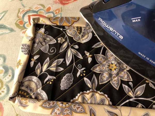 Jelly Roll Mug Rug Iron From Back