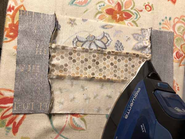 Jelly Roll Mug Rug Iron Side Strips