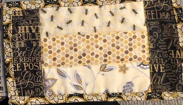 Jelly Roll Mug Rug - Quilting Option - Stitch in the Ditch on Both Sides of Seam