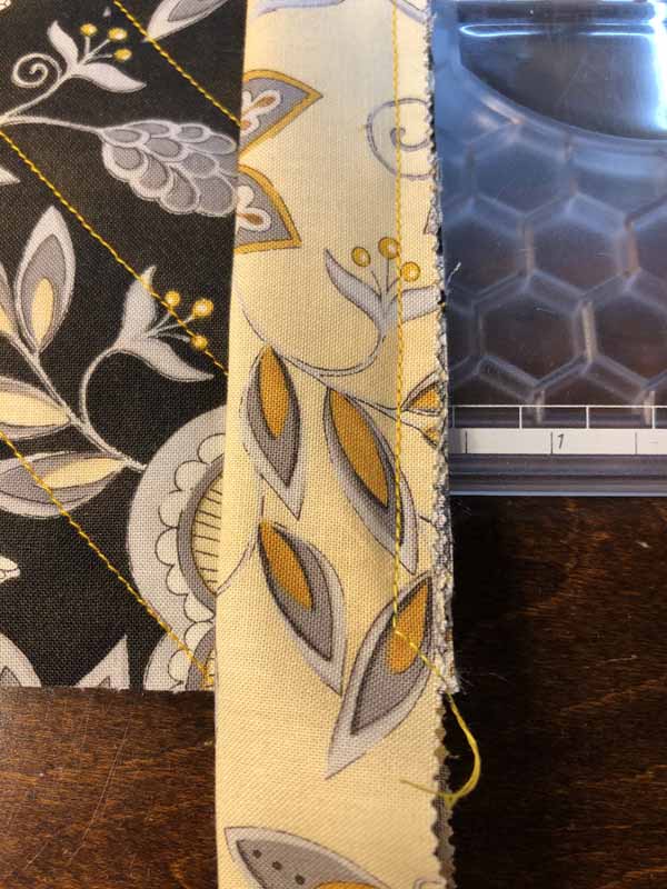 Jelly Roll Mug Rug Sew Into Corner