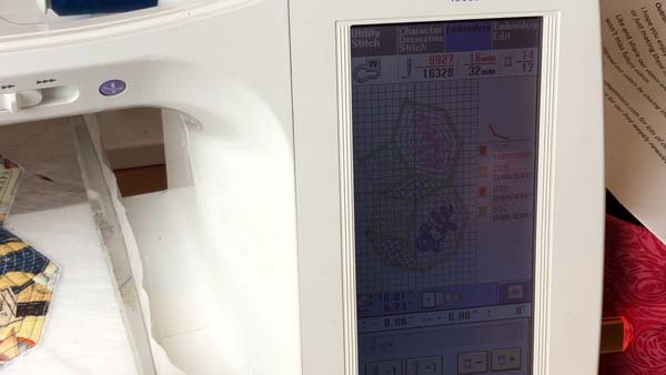 Join Embroidery Sections 20 Join Shown On Screen