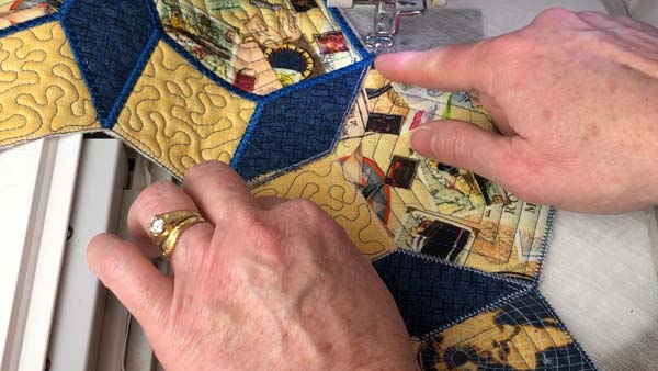 Join Embroidery Sections 37 Align fabric